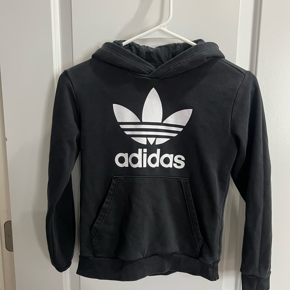 Adidas Black Hoodie with White Logo